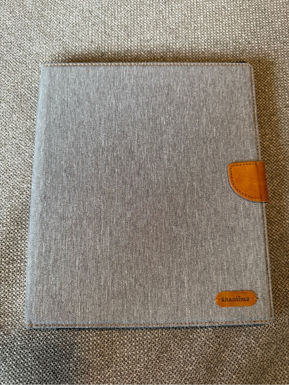 Gray Fabric Tablet Folio Case with Tan Accent for Remarkable 2